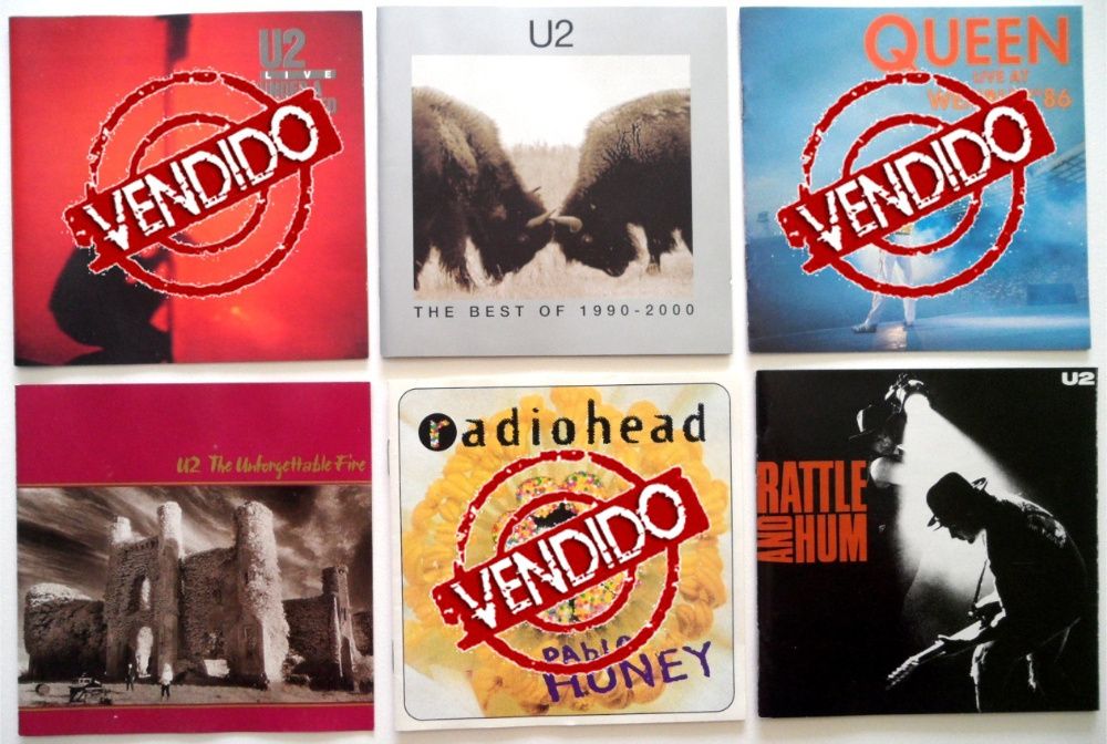 CD'S U2, Queen, Radiohead, Simple Minds (individualmente ou o lote)