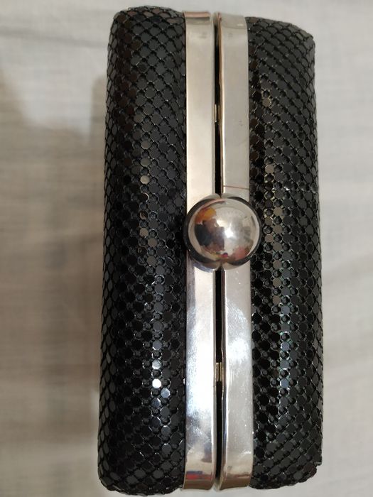 Torebka czarna metalowa koronka  Top Secret