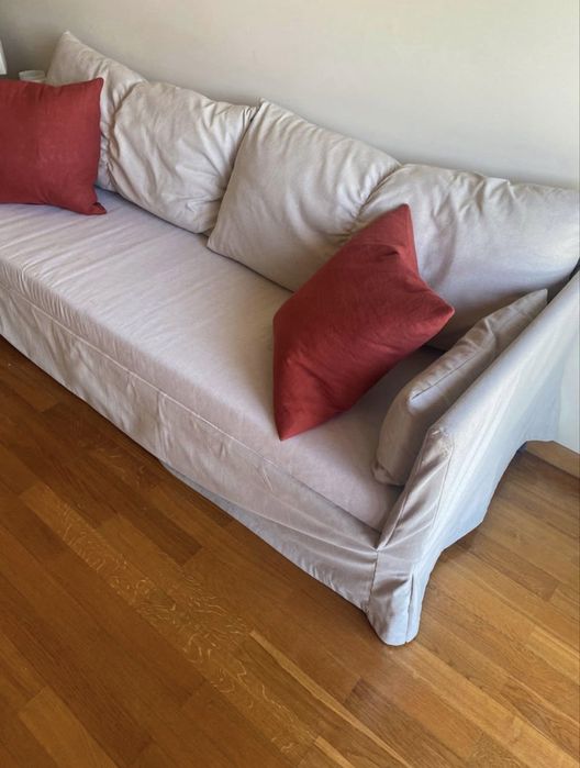 Sofá-cama bege 4 pessoas IKEA