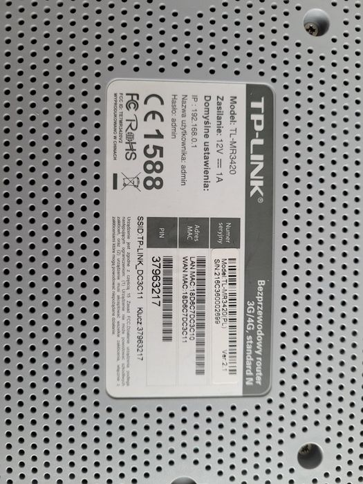 Router TP LINK TL-MR3420