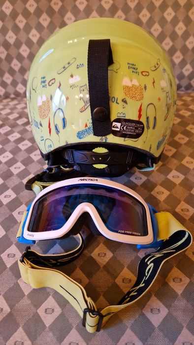KASK Narciarski Quiksilver z goglami - OKAZJA Świetny stan !