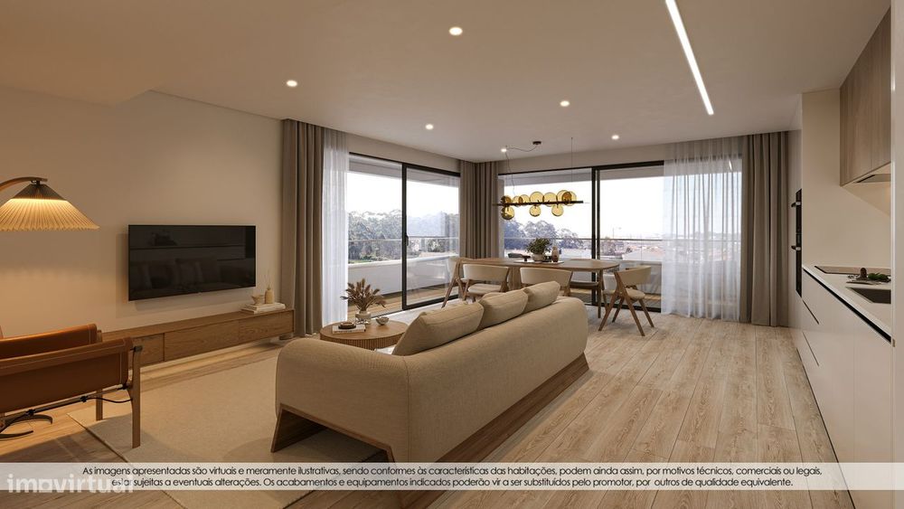 T3 Novo C/ Lugar de Garagem e Arrumos, em Custóias (Matosinhos)