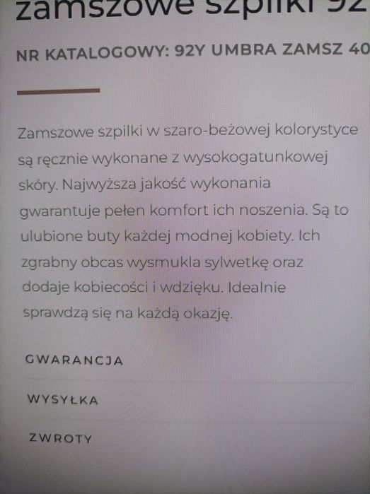 Buty szpilki Neścior r. 40
