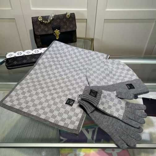 Komplet zestaw szalik czapka Louis Vuitton 248717