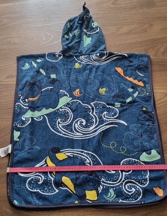 Poncho plażowe surf ręcznik dla dzieci dziecięce Olaian decathlon