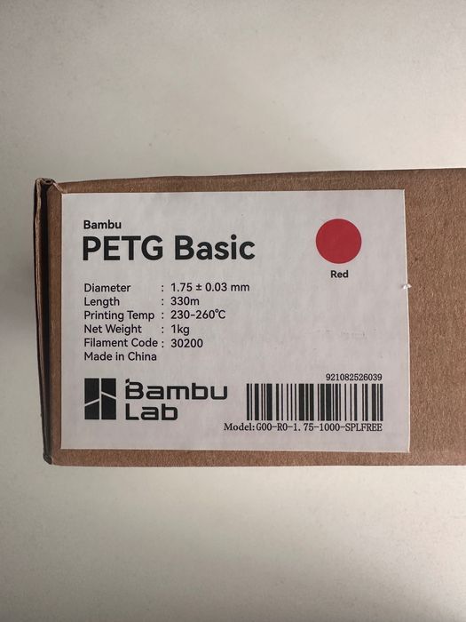Bambu Lab PETG Basic - Refill - 1 Kg