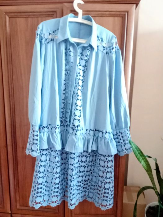 Garsonka damska, piękny turkusowy kolor delikatny. Kombinowany f