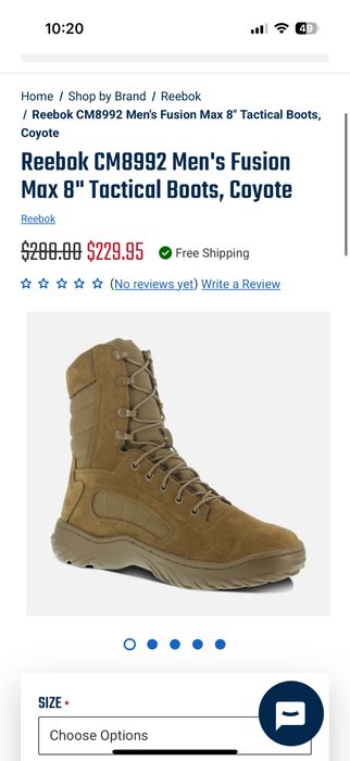 Берці Reebok fusion max boots