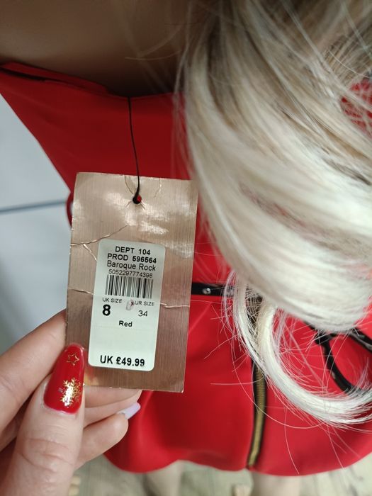 Czerwona sukienka River Island S 36 sexy sylwester