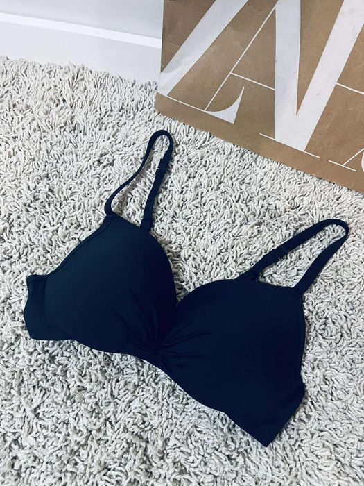 70D piękny czarny strój kąpielowy góra bikini