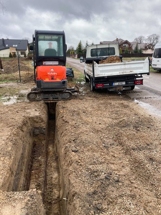 Usługi minikoparka białystok miniwywrotka glebogryzarka separacyjna