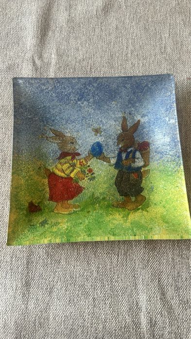 2 pratos decorativos para a páscoa