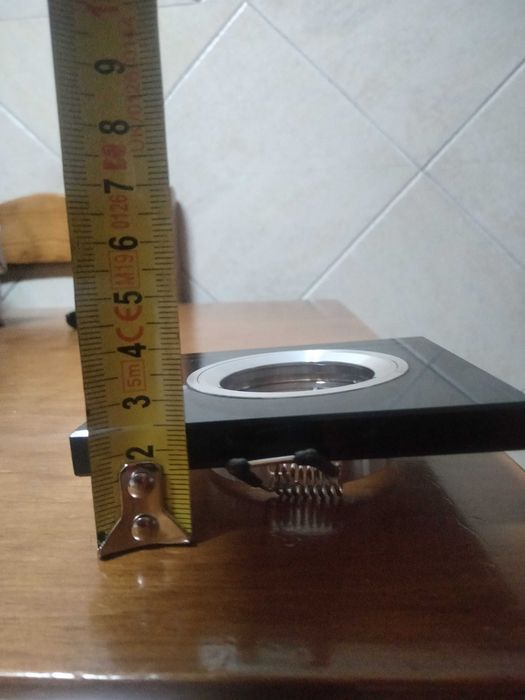 Foco de encastrar em vidro preto "2 unidades"