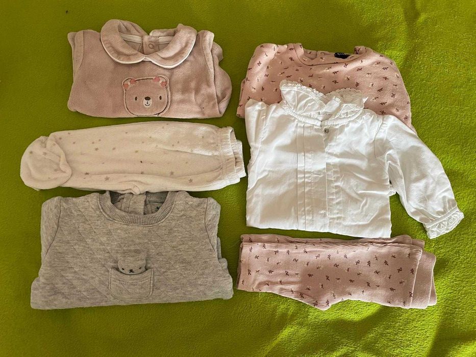 Roupinha Bebé (menina) 1-3 meses – Lote 6 peças