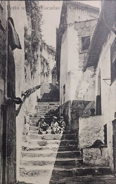 Postais centenários Porto perspetiva dupla