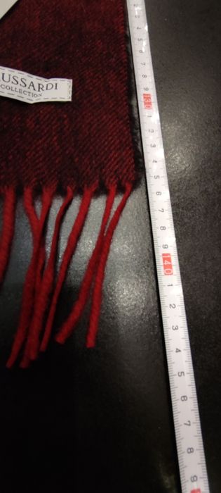 Wełniany (100% wool) szalik Trussardi w ombre kolorach.Nowy100złTANIEJ
