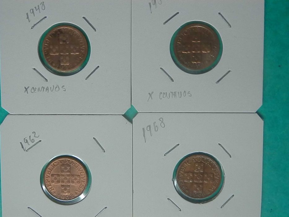 1467 - República X Centavos 1948, 1951, 1962 e 1968, por 5,00