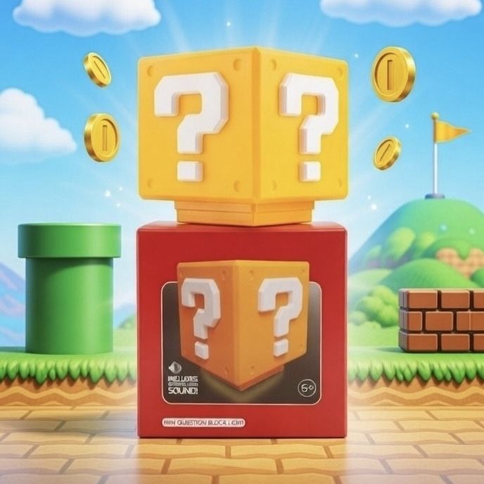 Світильник Question Block з Super Mario зі звуками з гри