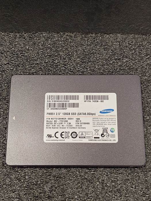SSD Samsung PM851 128GB 2.5” SATA III | Sprawny | OEM HP