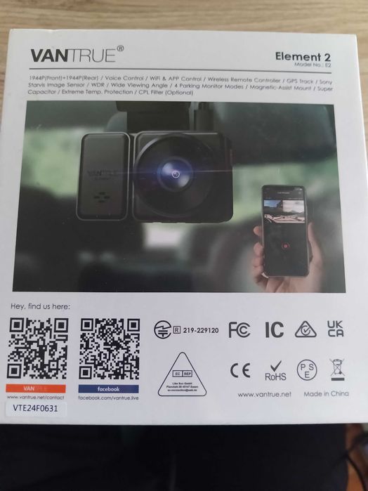 Продам новий оригінальний   Відеореєстратор Vantrue E2