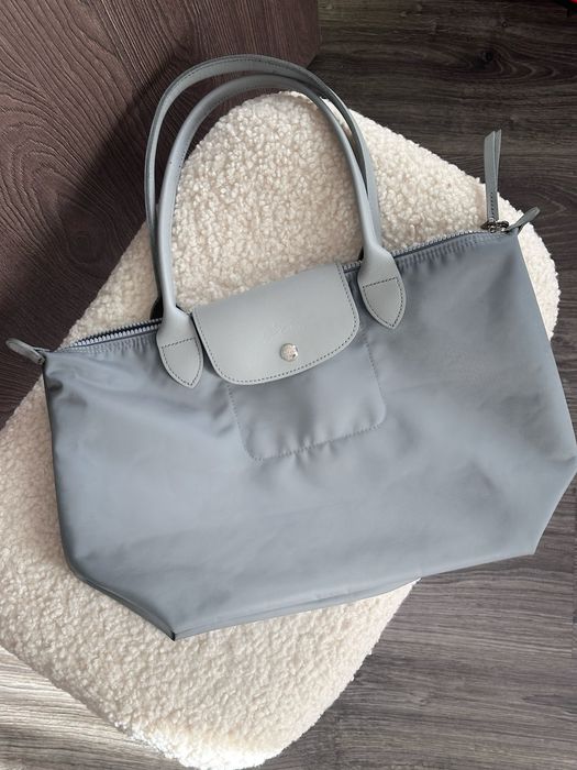 Longchamp Le Pliage M size Néo Fabric Cement Gray