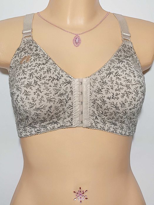 Han Biustonosz miękki zapinany z przodu beżowy wygodny 120D