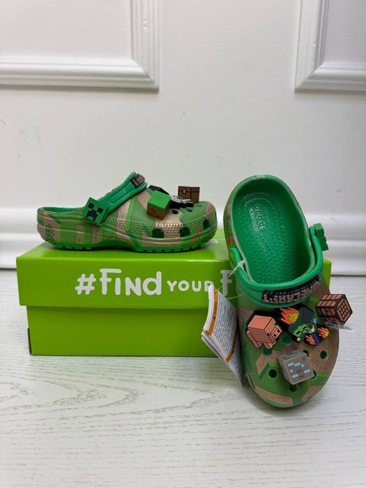 Crocs Classic Kids Minecraft clog c8,c9,c10,c11,c12,c1,j1,j2,j3