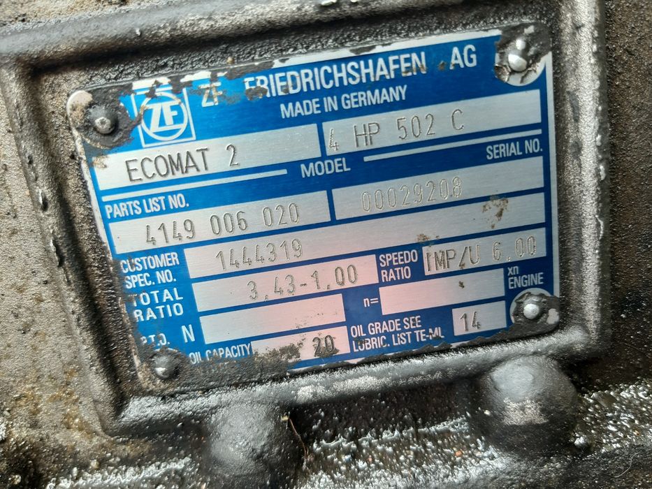 Skrzynia Biegów Kątowa Zf Ecomat 2 4Hp 502 C 3,43