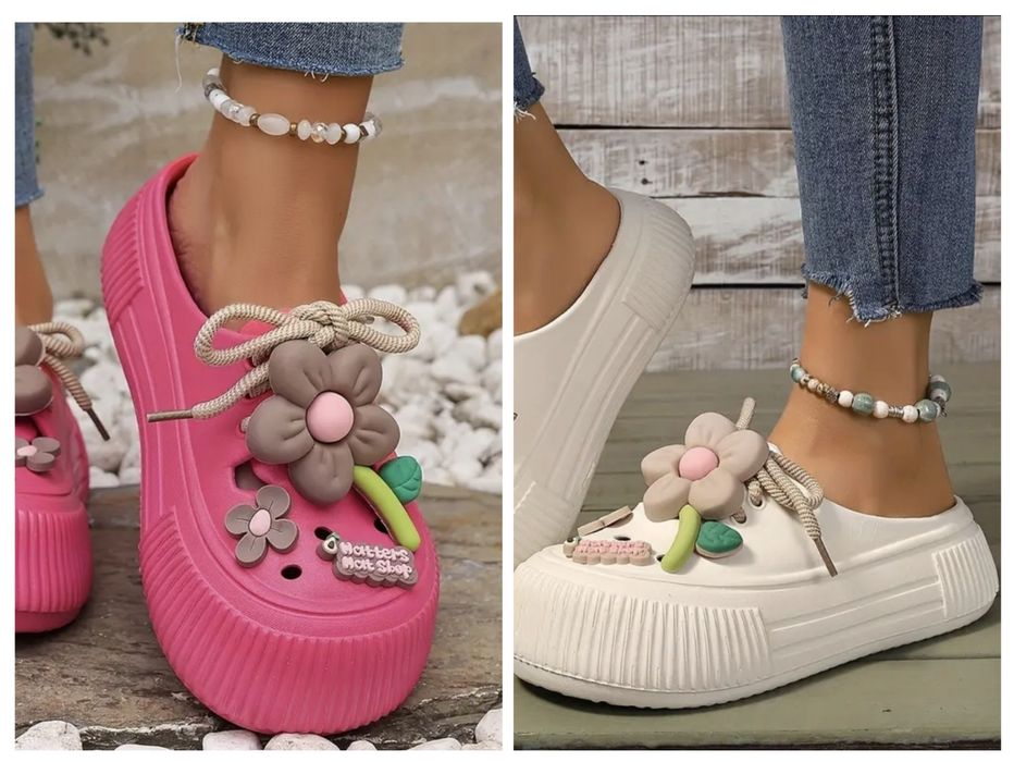 Crocs  38 39  24,25см Резиновые сабо шлёпки шлёпанцы на платформе мюли