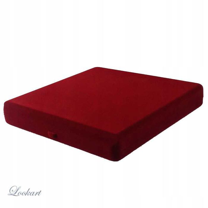 II jakość zestaw 5 sztuk Pudełko na naszyjnik kolię bordowe aksamitne