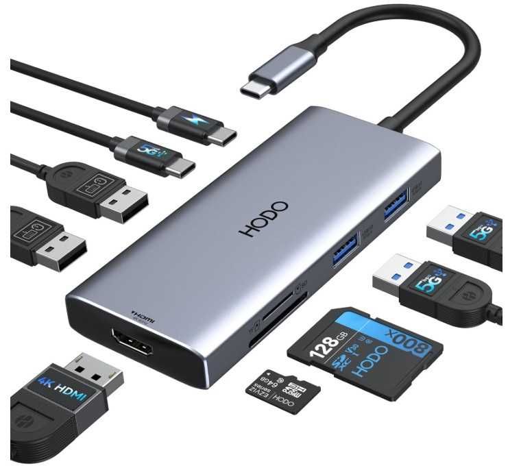 Hub USB C 9 w 1 HODO