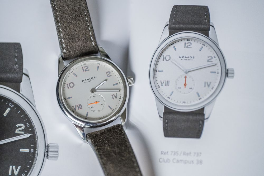 Nomos Club Campus 38 ref. 735 737 Glashutte zegarek mechaniczny Made in Germany