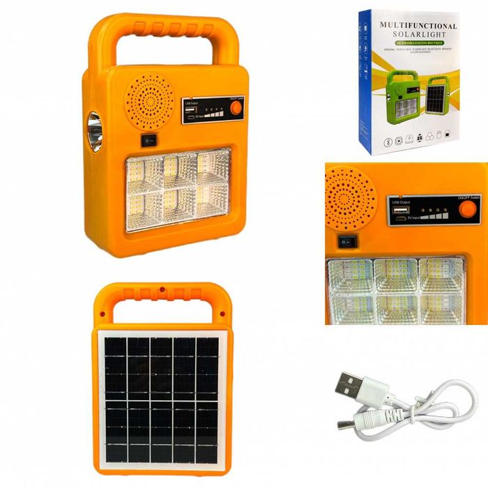Светодиодный прожектор с повербанком 6000 mah и солнечной зарядкой