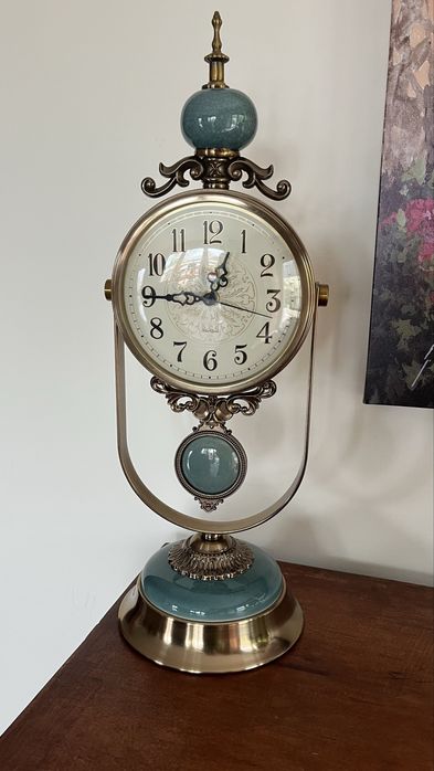 Relogio decorativo de ponteiro de mesa