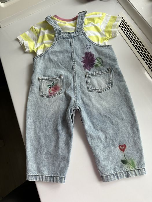 Костюм next для дівчинки джинси next джинсовий комбінезон