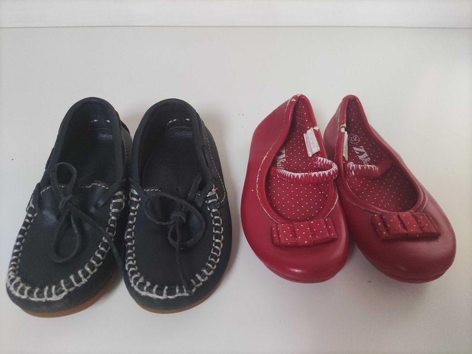 Sapato mocassim e saberina 21 e 22