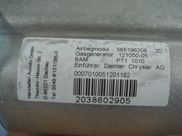 Airbag Passageiro Mercedes-Benz C-Class (W203)