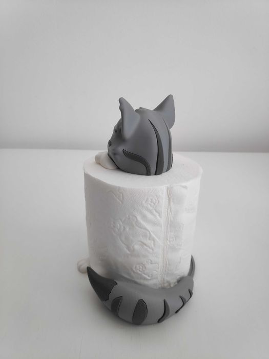 Suporte papel higeinico - Gato Divertido