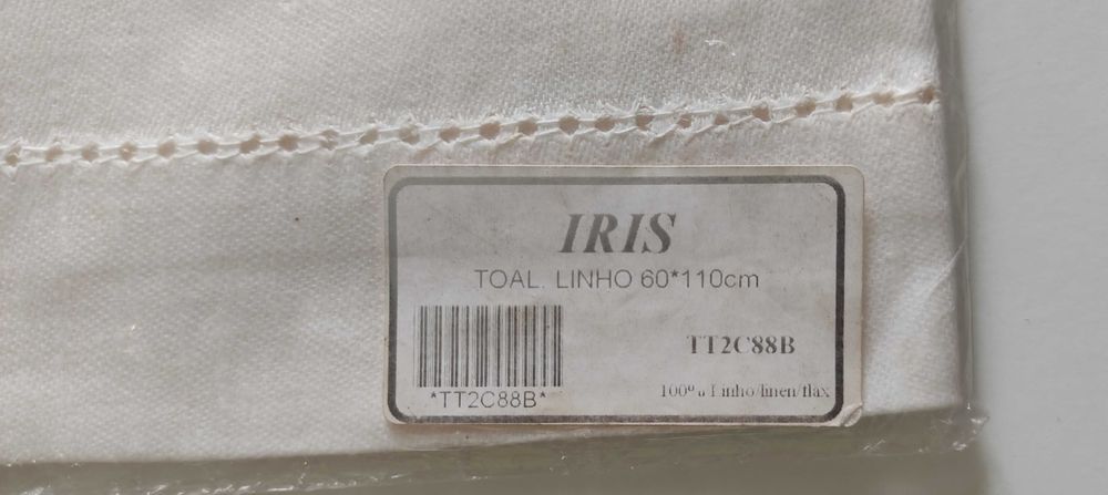 Toalha de Mão 100% Linho com Monograma Letra F