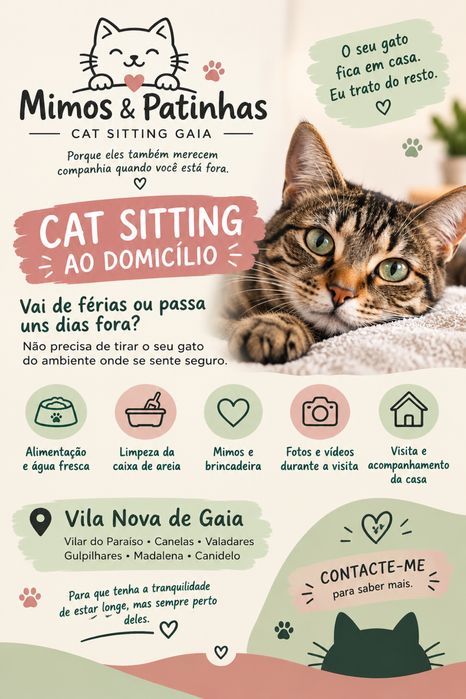 Cat Sitting ao Domicílio em Gaia