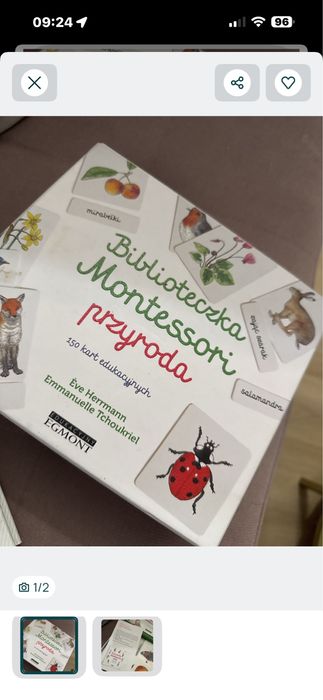 Biblioteczka dla Pani karty Montessori