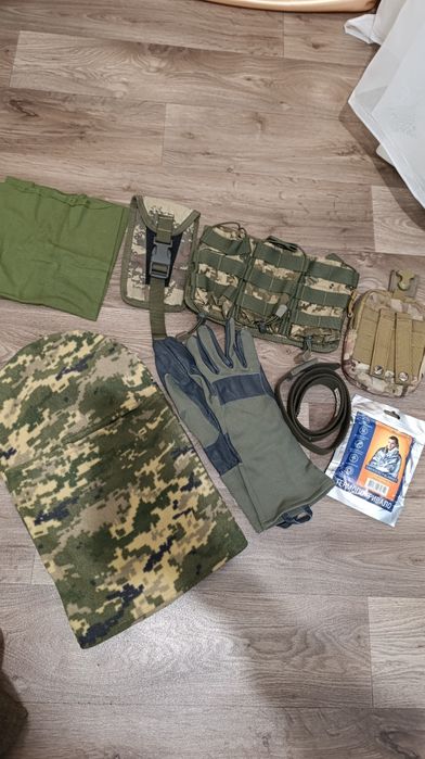 Набір тактичного спорядження, балаклава, баф, підсумки, рукавиці