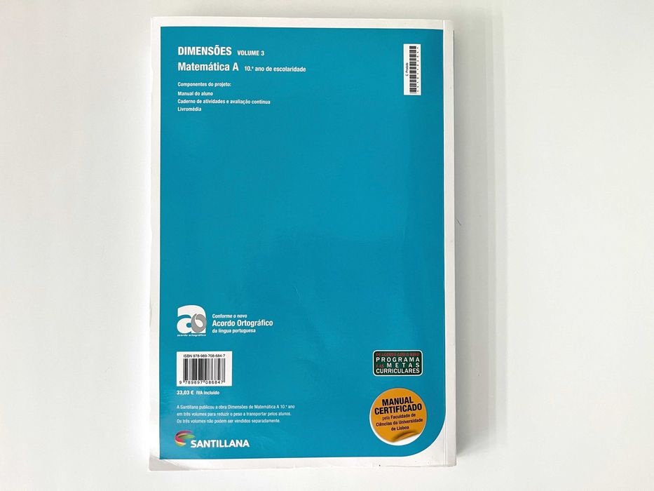 Dimensões 10 Volume 3 Matemática A
