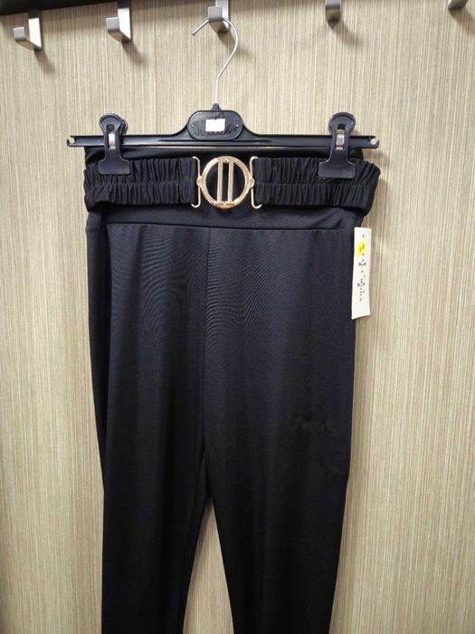 Czarne leginsy cienkie M/L pasek i klamra Italy !!!