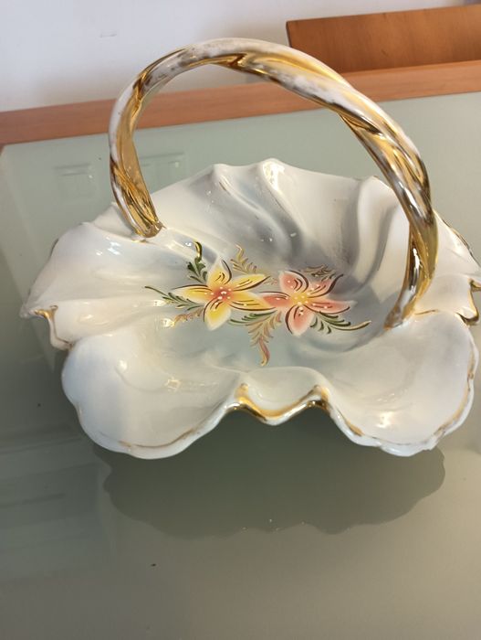 Cesto / fruteira cerâmica / louça Muito antiga Alcobaça - Vintage*