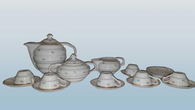Serviço de Chã em Porcelana da Electro Cerâmica V.N.Gaia
