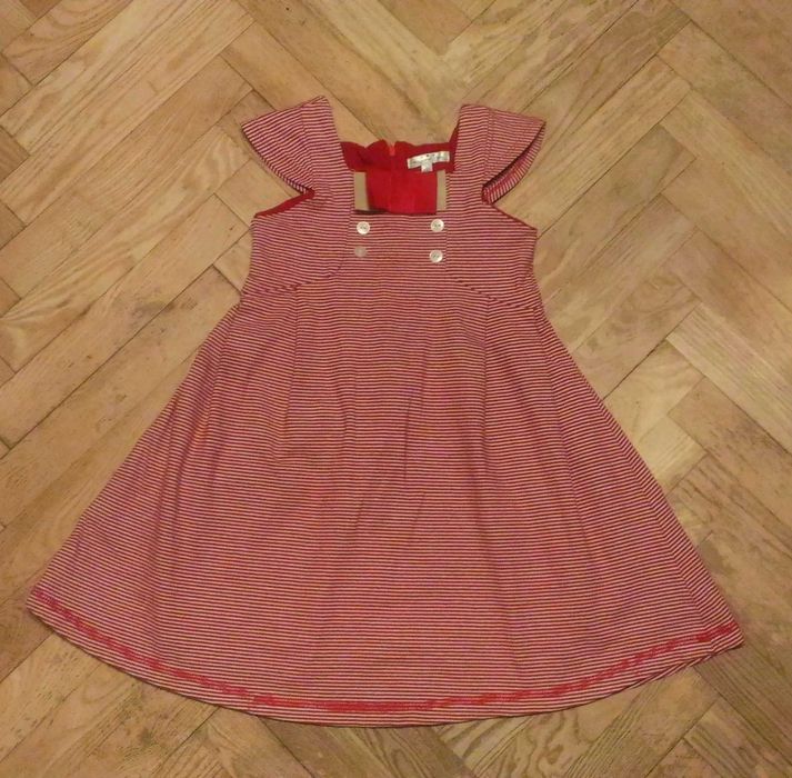 Marynarska sukienka czerwona r 116 idealna