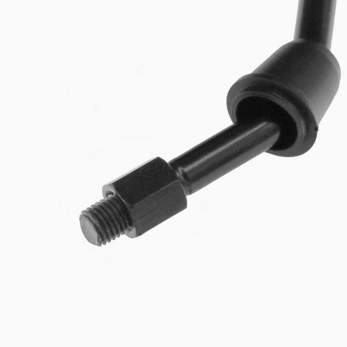 Par espelhos homologados haste redondos 10 cm M10 plástico PRETO moto