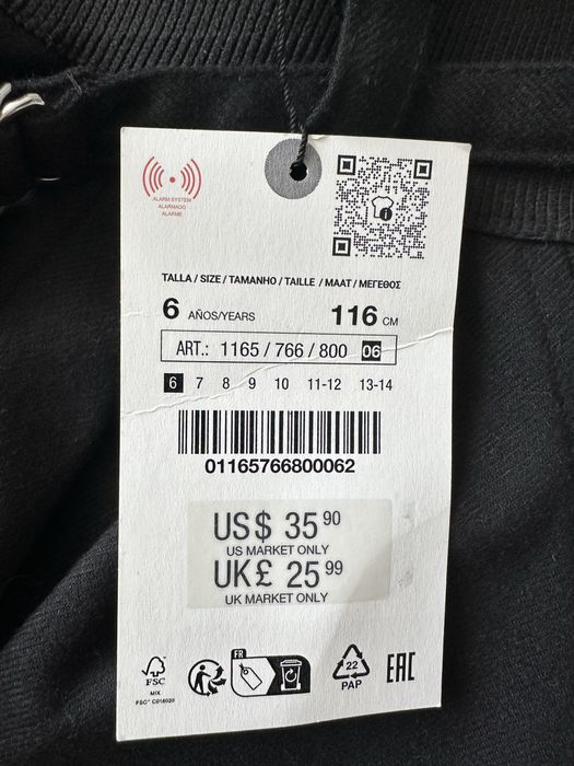 Zara ШТАНИ теплі ІЗ ЗАЩІПАМИ , 1165/766, 116 см