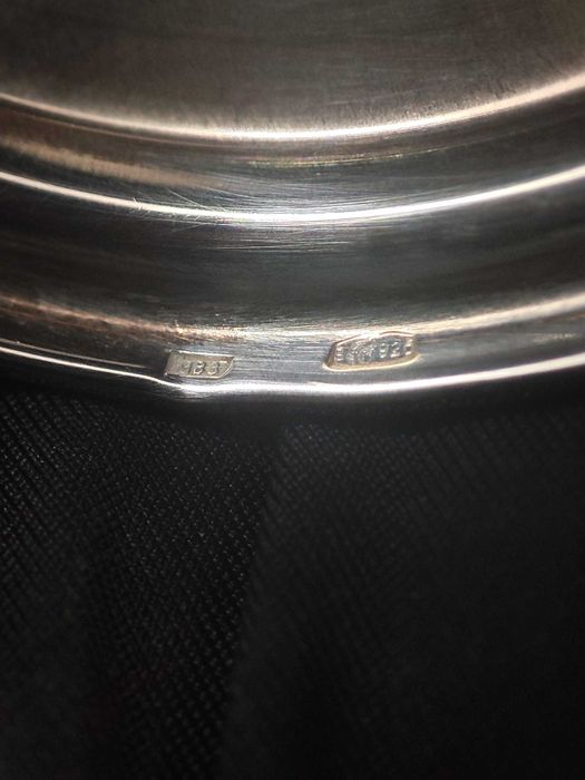 Весільний танець чарок на таці зі срібла 925